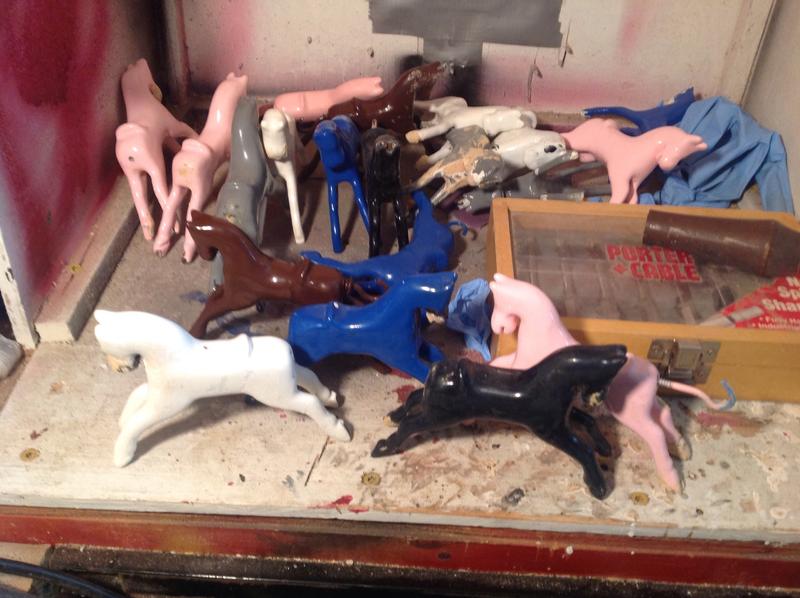 Miniature rocking horse.