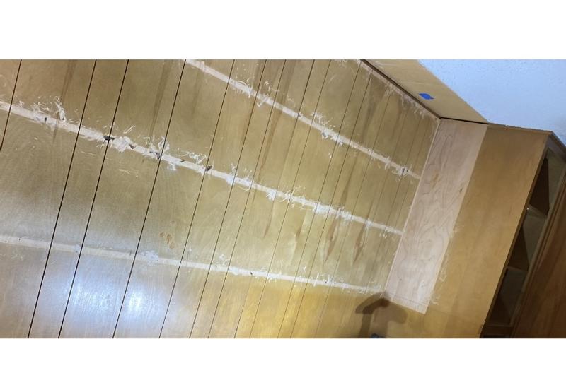 After the cabinets were removed