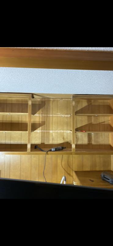 Removing built in cabinets.