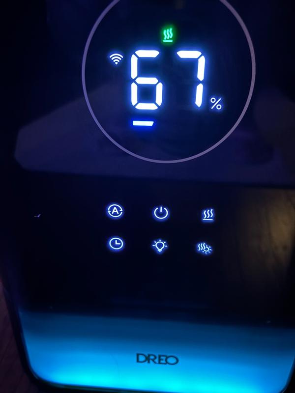 DREO 8L Smart Humidifier 80H Runtime Warm Cool Mist Humidity Control ...