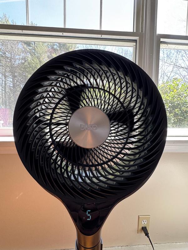 DREO 9-in High Velocity Indoor Oscillating Pedestal Fan, in Grey with ...