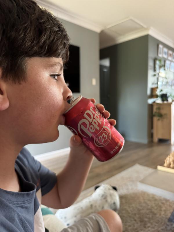 me drinking Dr Pepper