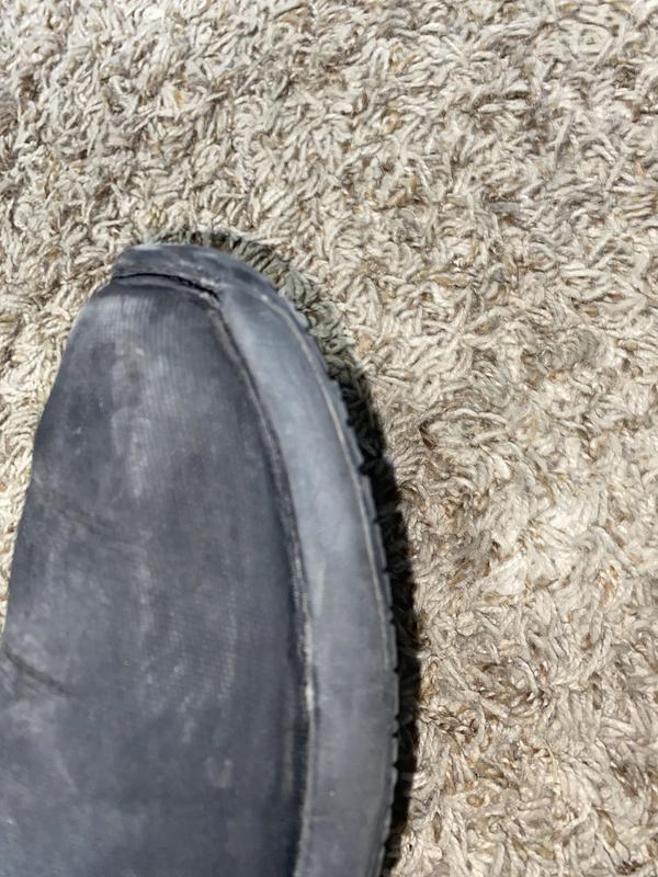 Front and underneath toes splitting off