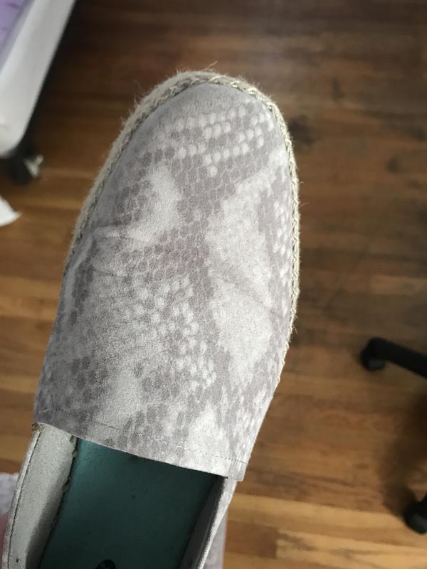 One shoe came discolored