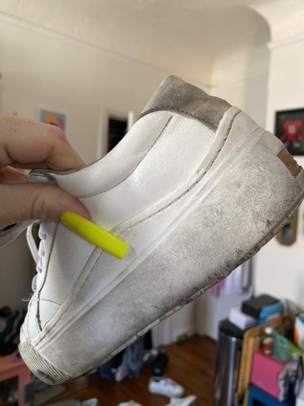 White shoes turned yellow after washing sales