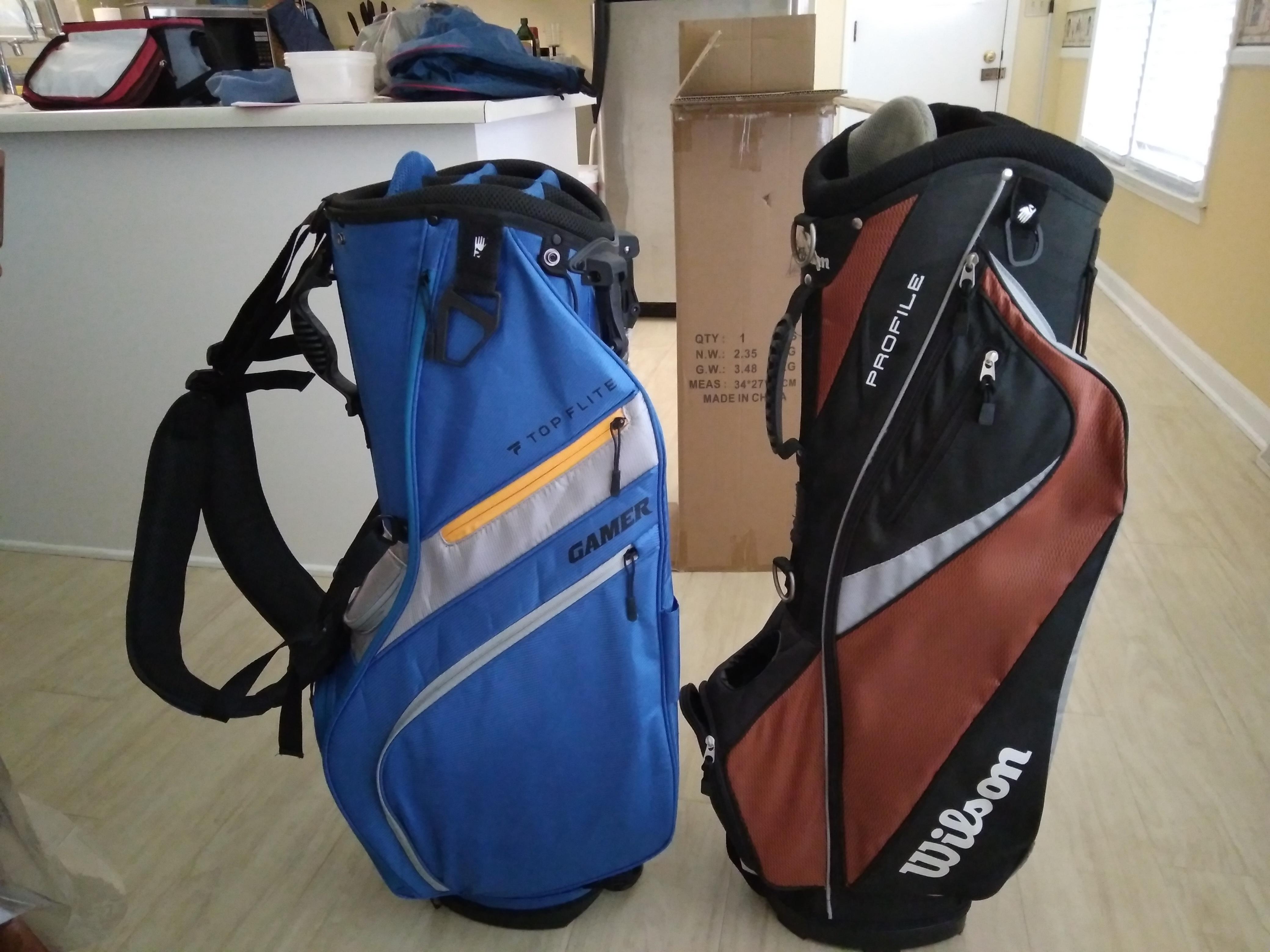 2024 Topflite Gamer Stand Bag Blue Golf With Backpack Straps