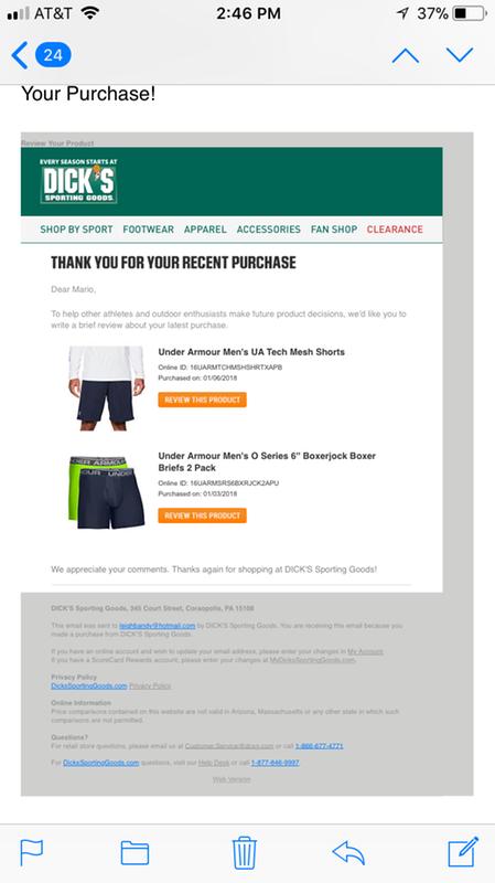 Photo submitted with review of product