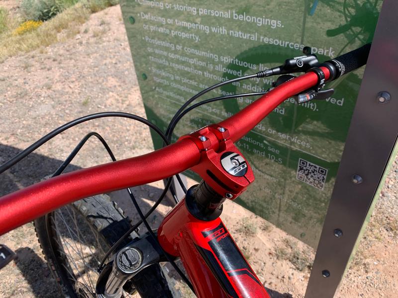 red mountain bike handlebars