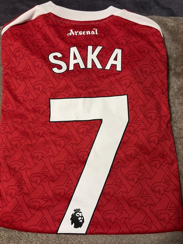adidas Adult Arsenal Bukayo Saka #7 2025 Home Replica Jersey
