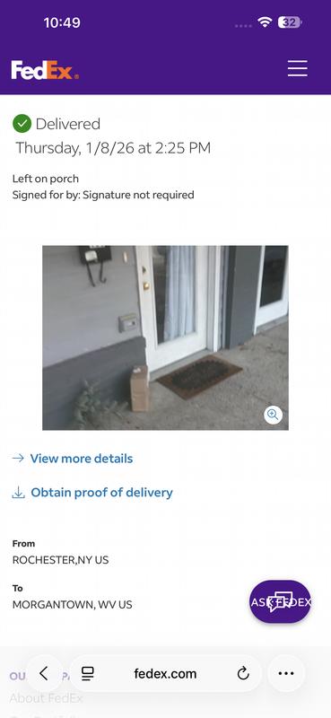 Photo submitted with review of product