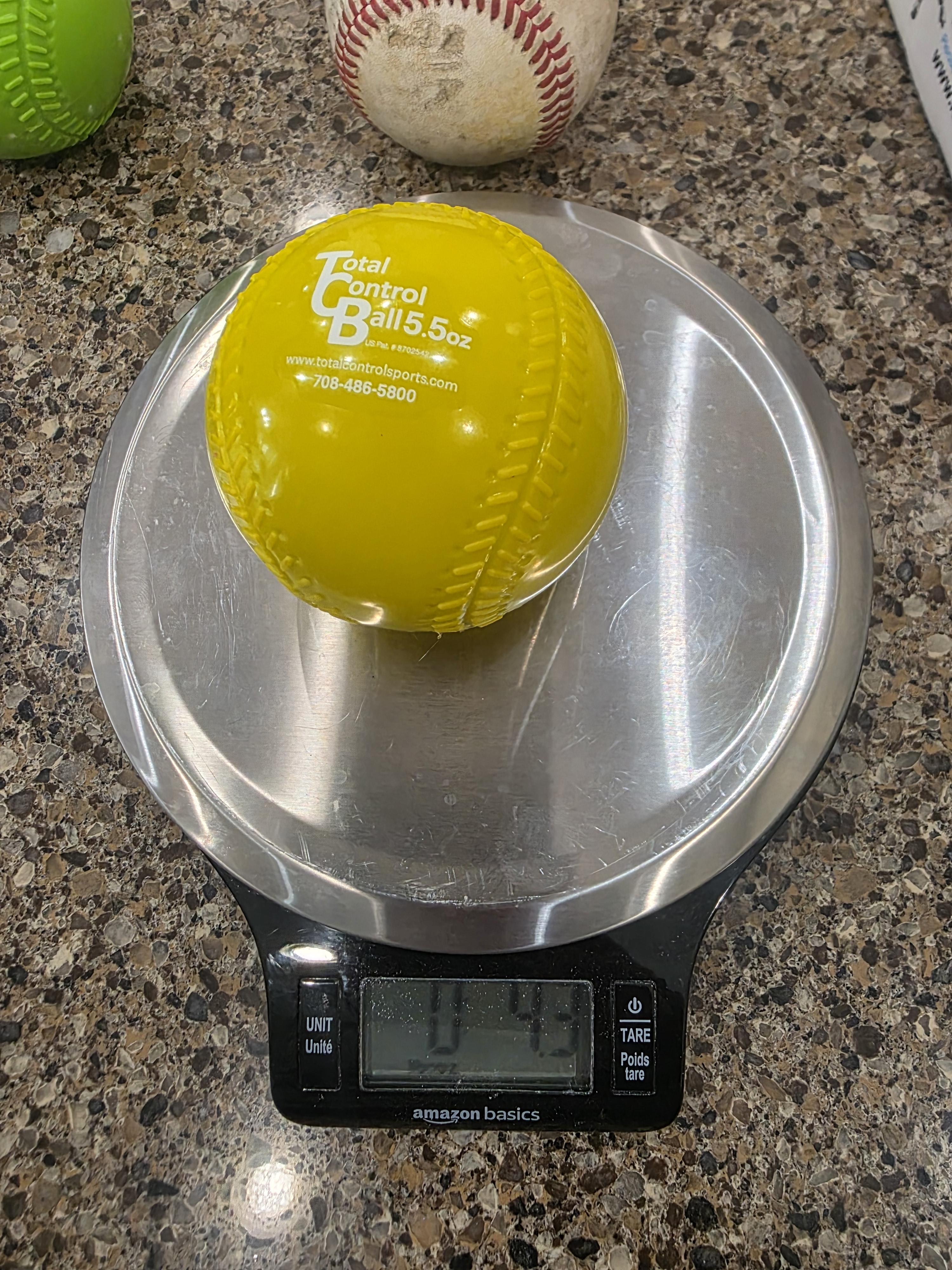 Total Control Ball TCB-74 - Pack De 3 Balles Lestées Pour Baseball/Softball - Entraînement Force