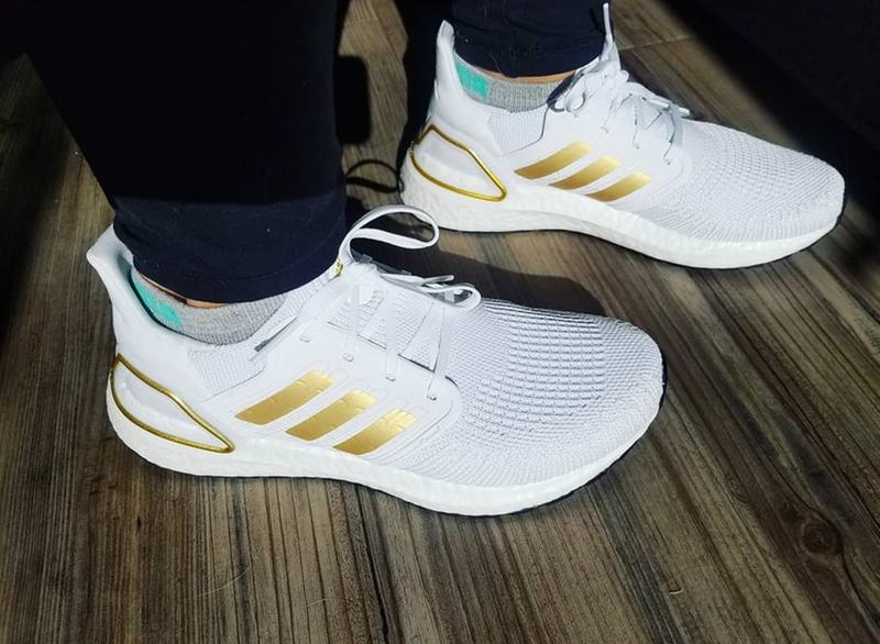 ultra boost white and gold