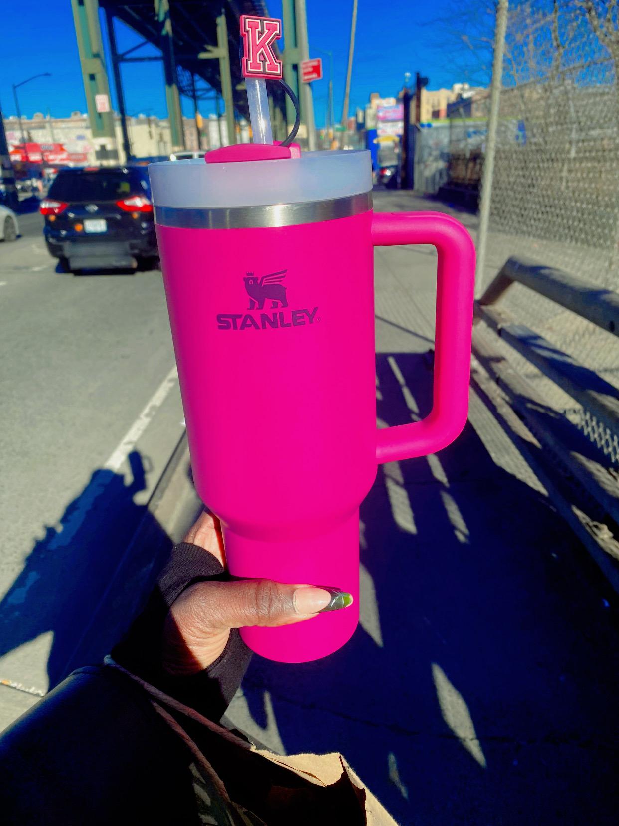Pink Parade - New Stanley THE QUENCHER TUMBLER  40 OZ Limited Edition -  Stylish Stanley Tumbler - Pink Barbie Citron Dye Tie