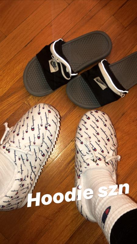 white champion slippers