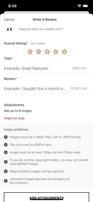 Photo submitted with review of product
