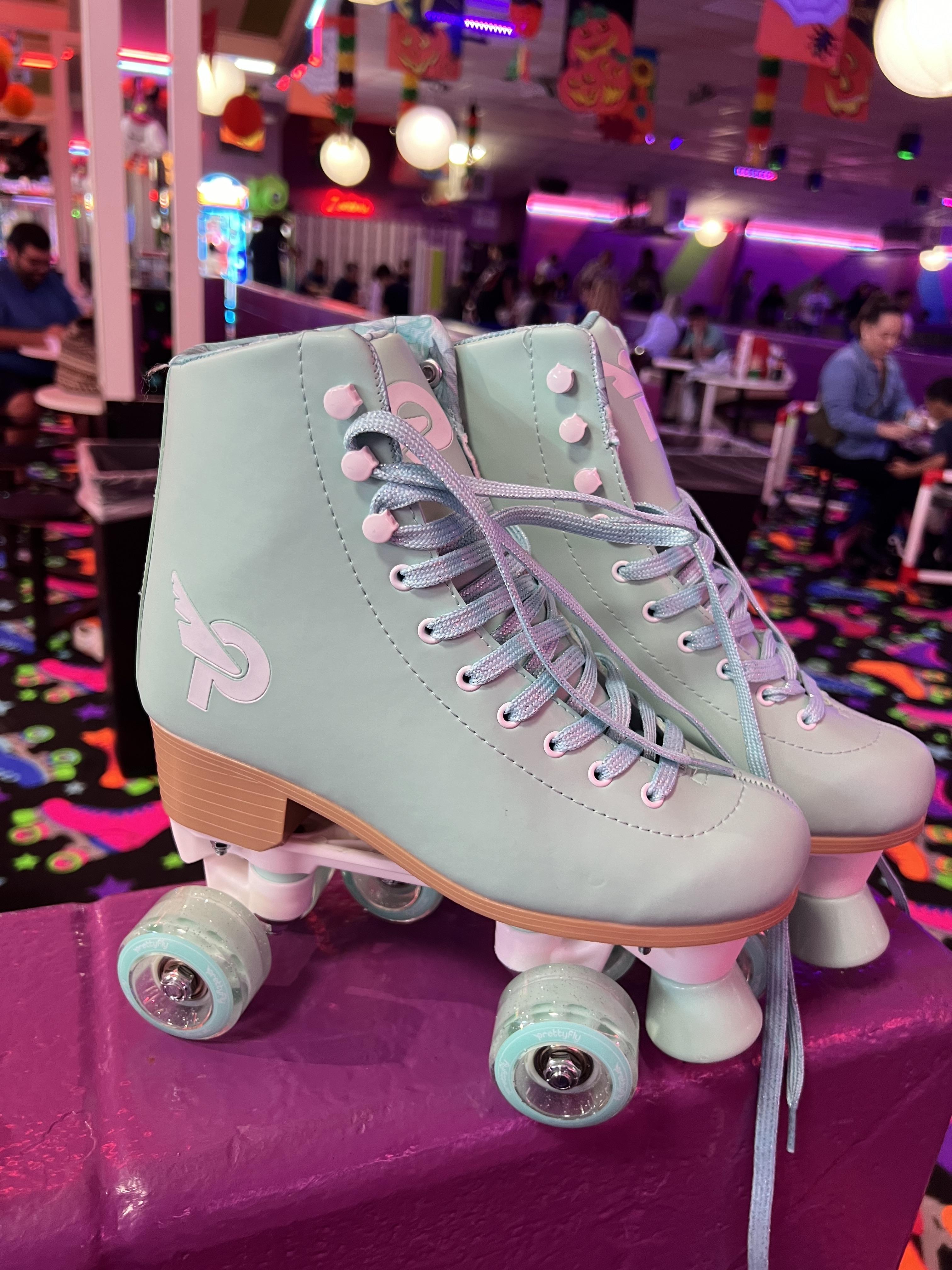 Crazy Skates Teal Evoke Roller Skates For Women - Stylish Suede Quad Skates 5 - View #2