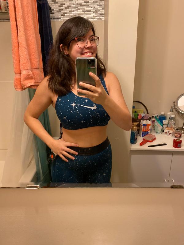 nike women's starry night medium support sports bra