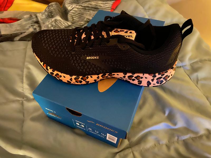 leopard print brooks running shoes