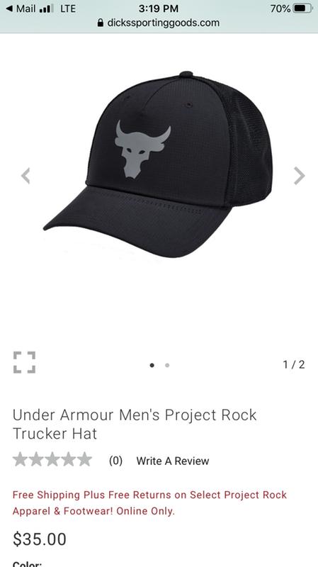 project rock trucker hat