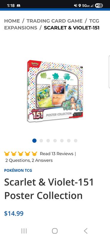 Pokémon TCG 151 Poster Collection Box