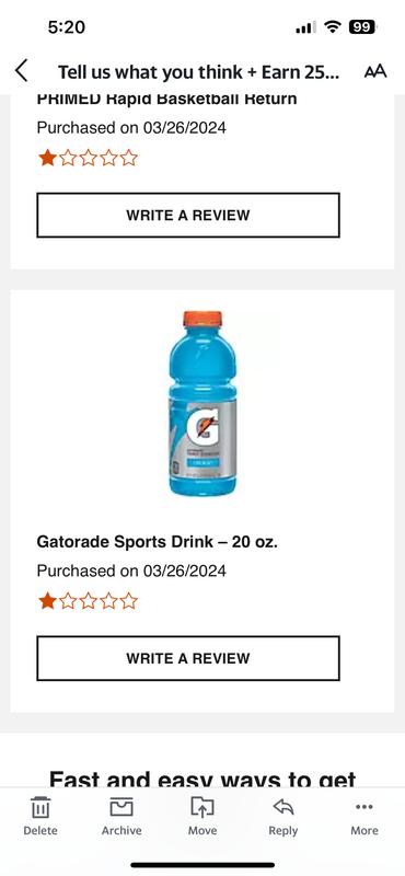 Photo submitted with review of product