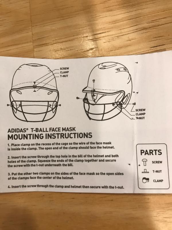 adidas triple stripe batting helmet facemask
