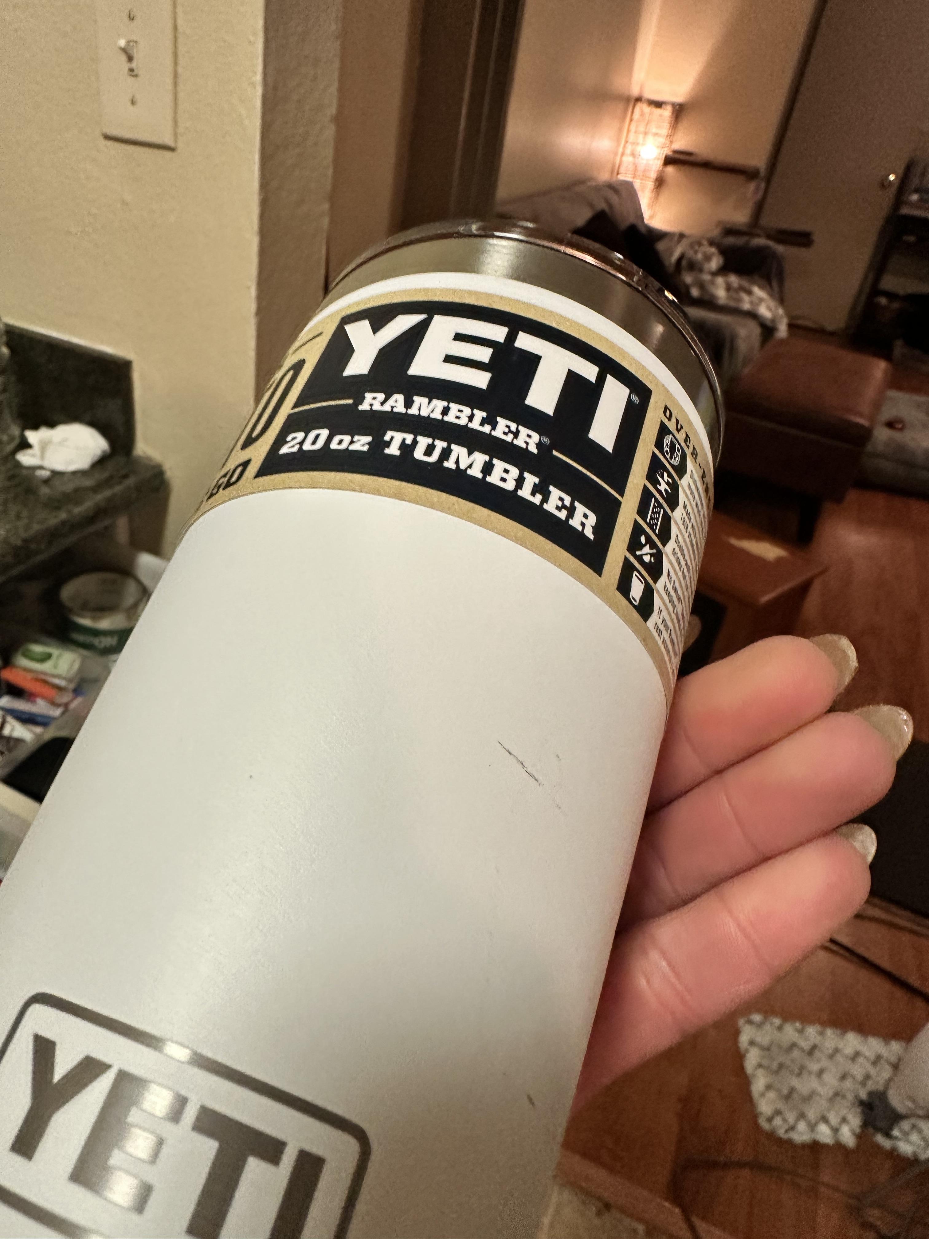 White Rambler 20oz Tumbler w/MS Lid