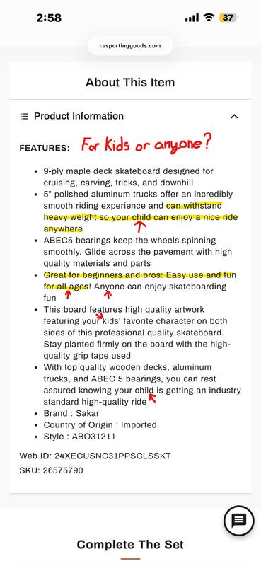 Photo submitted with review of product