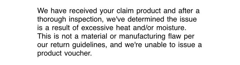 Photo submitted with review of product