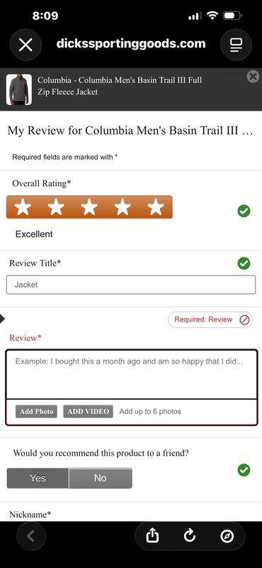 Photo submitted with review of product