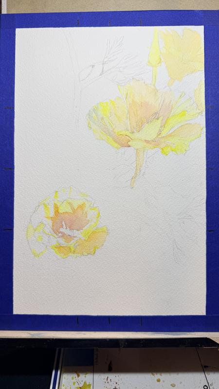 Duck tape on Arches professional watercolor block paper