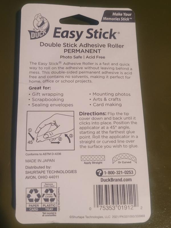 Duck Easy Stick Permanent Double Stick Adhesive Roller - 4 Pack, 4 pk / .31  in x 21.3 ft - Fry's Food Stores