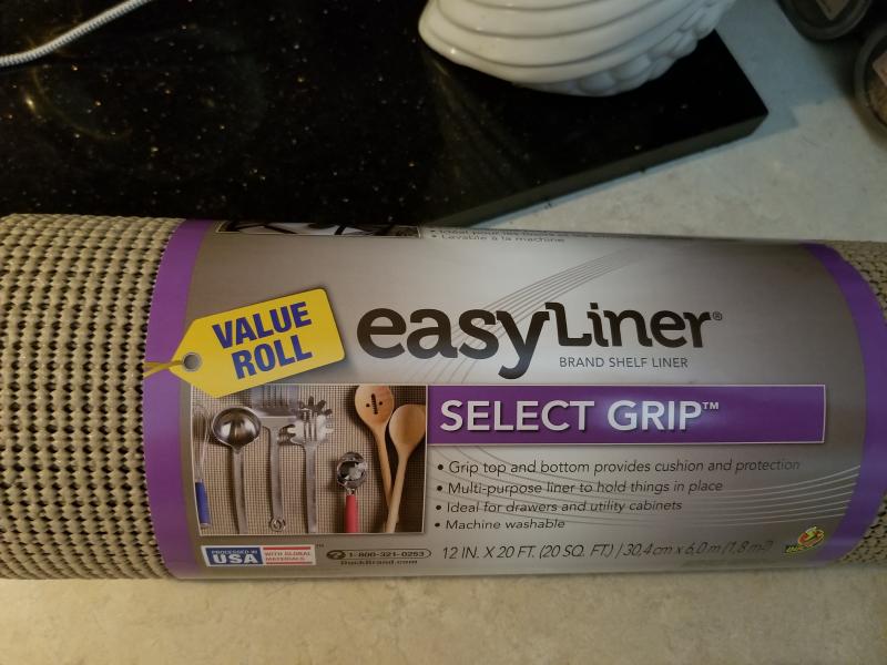 EasyLiner Original Grip Shelf Liner, Taupe, 12 in. x 5 ft. Roll 