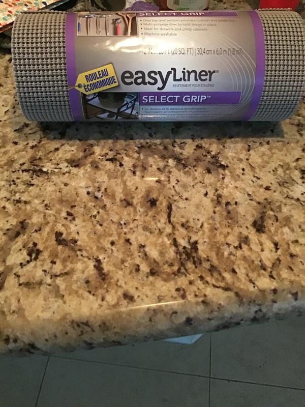 Duck Select Grip EasyLiner Non Adhesive Shelf and Drawer Liner, 20 x 24'  Brownstone