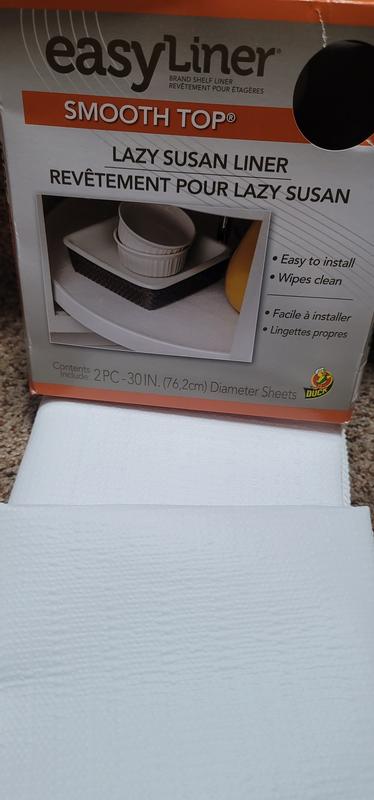 Duck Brand Smooth Top EasyLiner Lazy Susan Liner Kit - Easy to Install,  Circular, Non Slip Shelf Liner for Lazy Susan Kitchen Cupboards and  Shelves