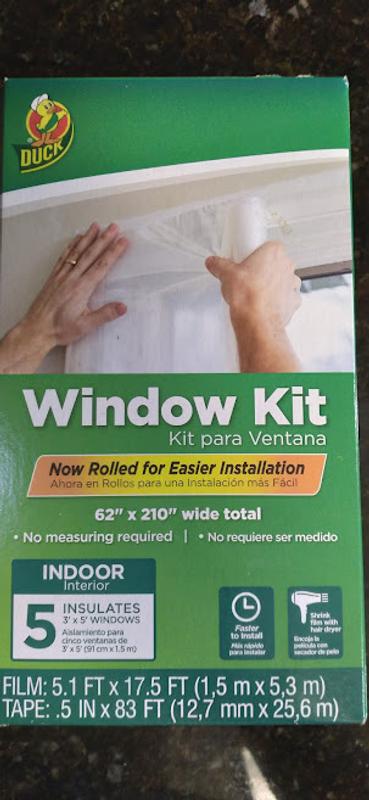 Rocky Mountain Goods Window Insulation Kit for Winter - 42” X 62”- Clear  Sealer Plastic Winterizing Shrink Covering to Block Cold Air - Double Faced