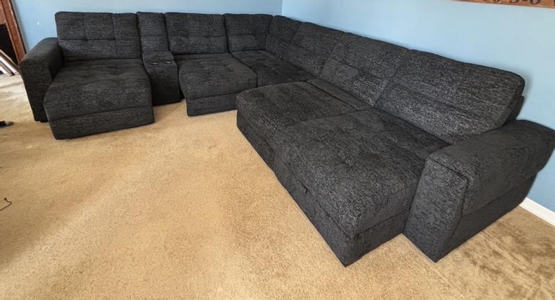 salaページ Xpand 7 Piece Power Modular Sectional - Sahara Arctic - Right