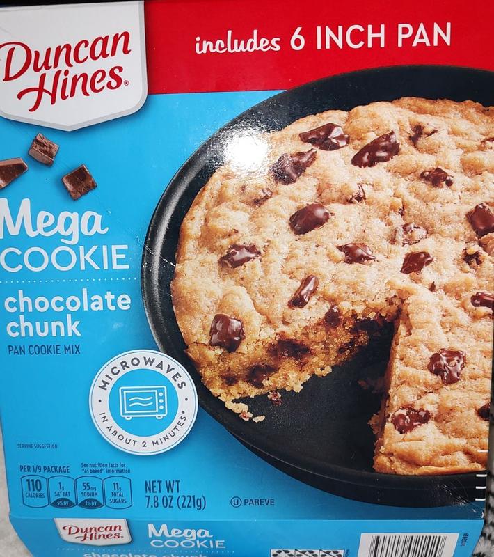 Duncan Hines Mega Cookie Chocolate Chunk Pan Cookie Mix, 7.8 oz
