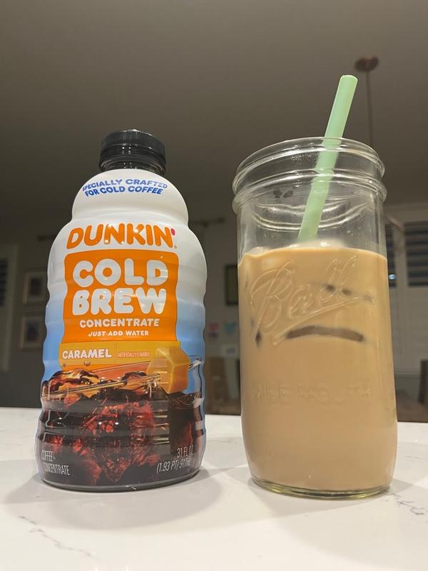 Dunkin Caramel Flavored Cold Brew Coffee Concentrate, 31 Oz