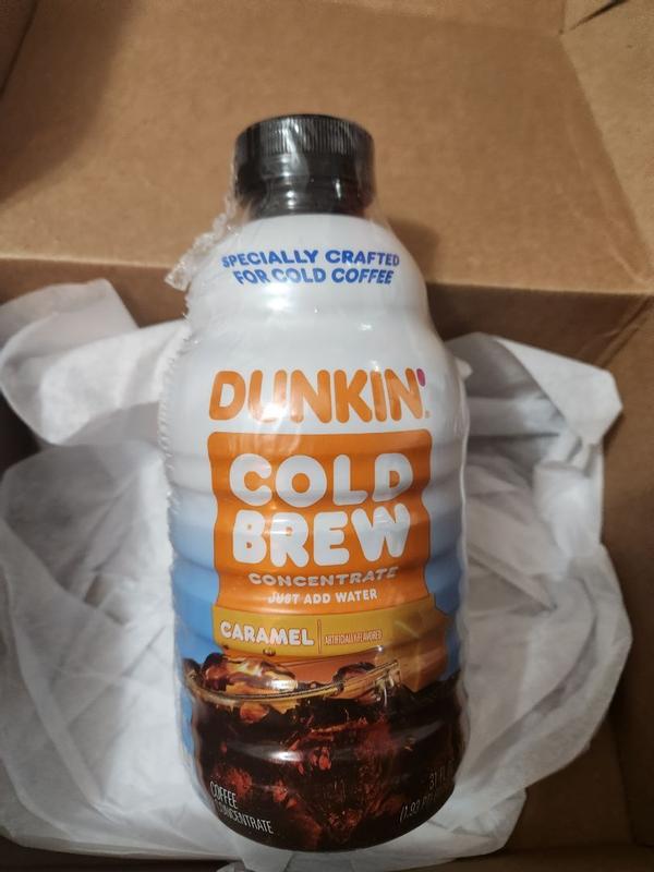 Dunkin Caramel Flavored Cold Brew Coffee Concentrate, 31 Oz