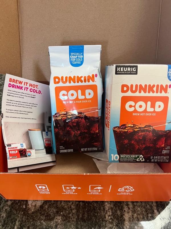 Dunkin Cold Brew Ground Coffee Packs, 8.46 oz. Box (Packaging May Vary)