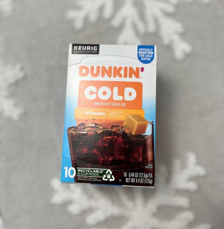 Dunkin' Cold Caramel Flavored Coffee, 10 K-Cup Pods