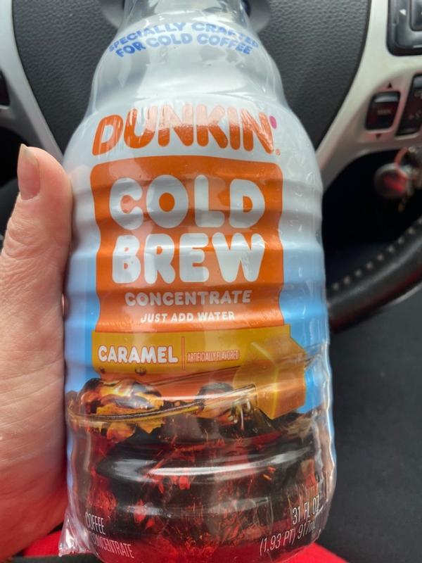 Dunkin Caramel Flavored Cold Brew Coffee Concentrate, 31 Oz