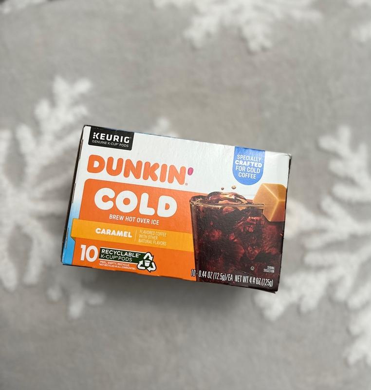 Dunkin' Cold Caramel Flavored Coffee, 10 K-Cup Pods