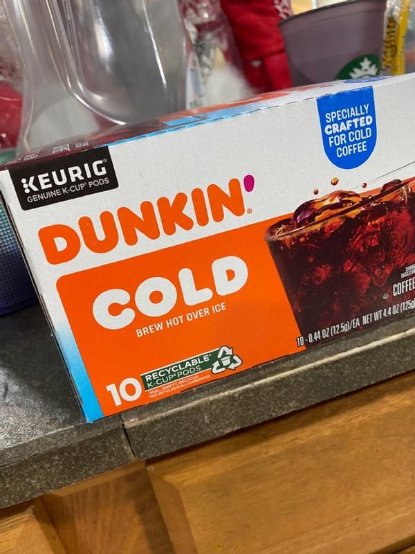 DUNKIN DONUTS COLD BREW HOT OVER ICE KCUP PODS 10CT