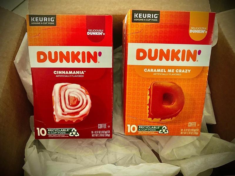 Dunkin Cinnamania Coffee, 10 K-Cups for Keurig Makers