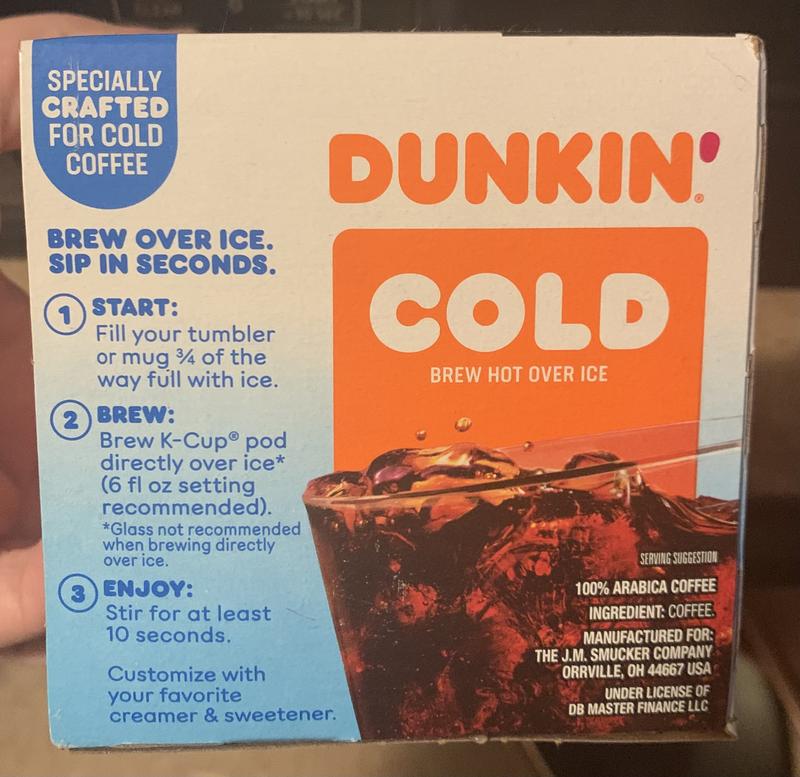 Dunkin® Cold K-Cup Coffee Pods, 10 ct - Kroger