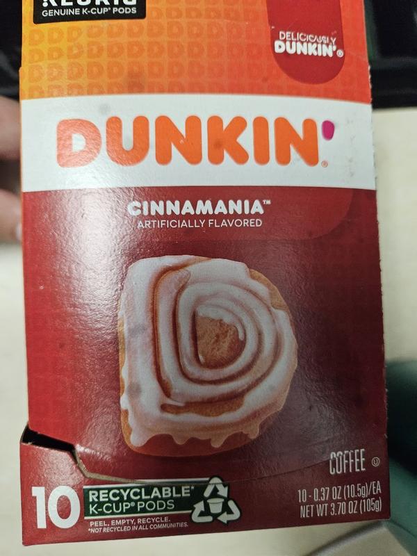 Dunkin' Cinnamania Flavored Coffee, K-Cup Pods, 10 Count