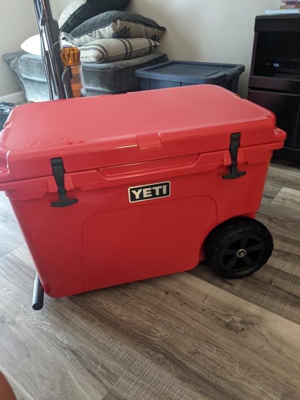 YETI Tundra Haul Wheeled Insulated Chest Cooler, Coral at