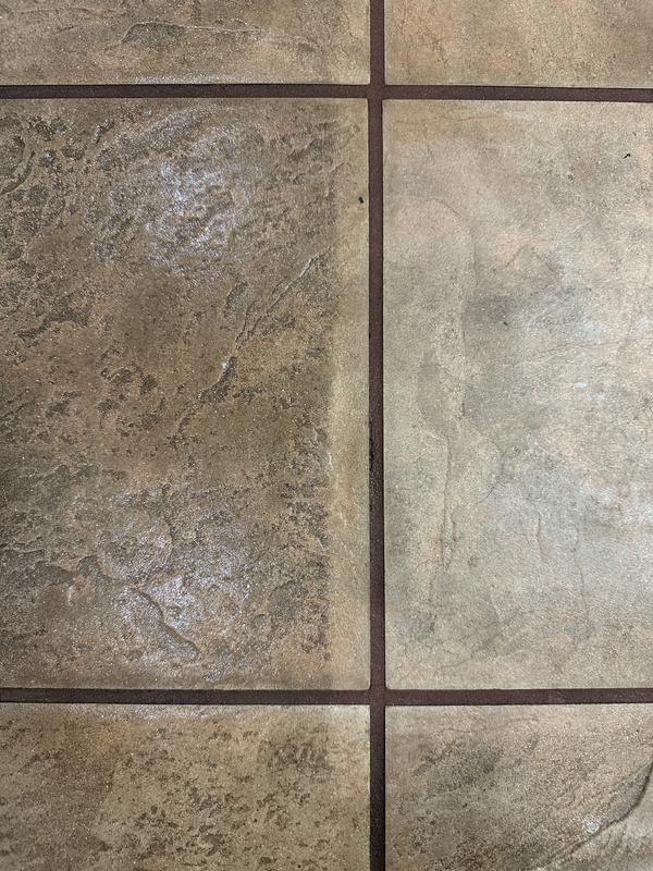 Tile floors not steamed vs. steamed